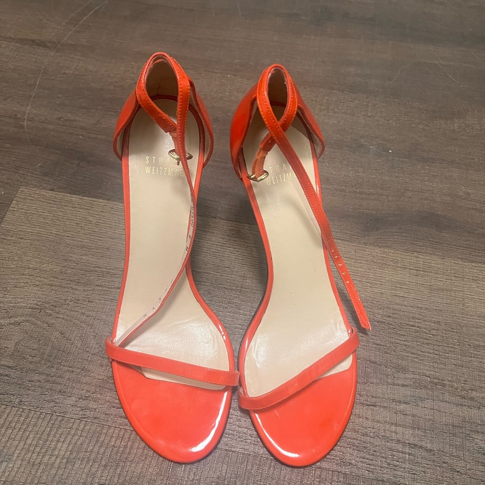 Stuart Weitzman Vibrant Red Heels - Picture 2 of 3